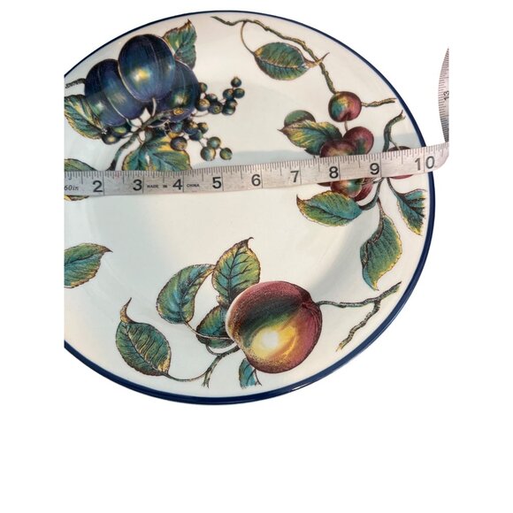 Pier 1 Earthenware Macintosh Plate 10.25" Fruit England Dishwasher Micro Safe - Picture 4 of 5